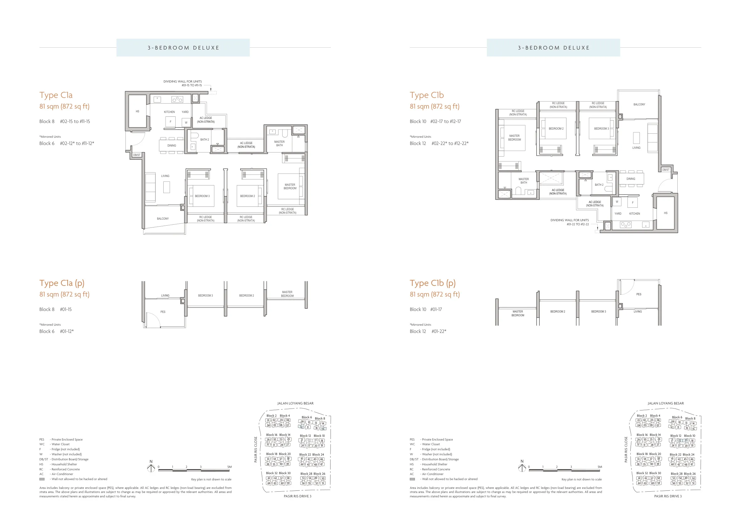 Coastal Cabana EC floor plan layout page 1 showing unit configuration at Jalan Loyang Besar, Pasir Ris District D18