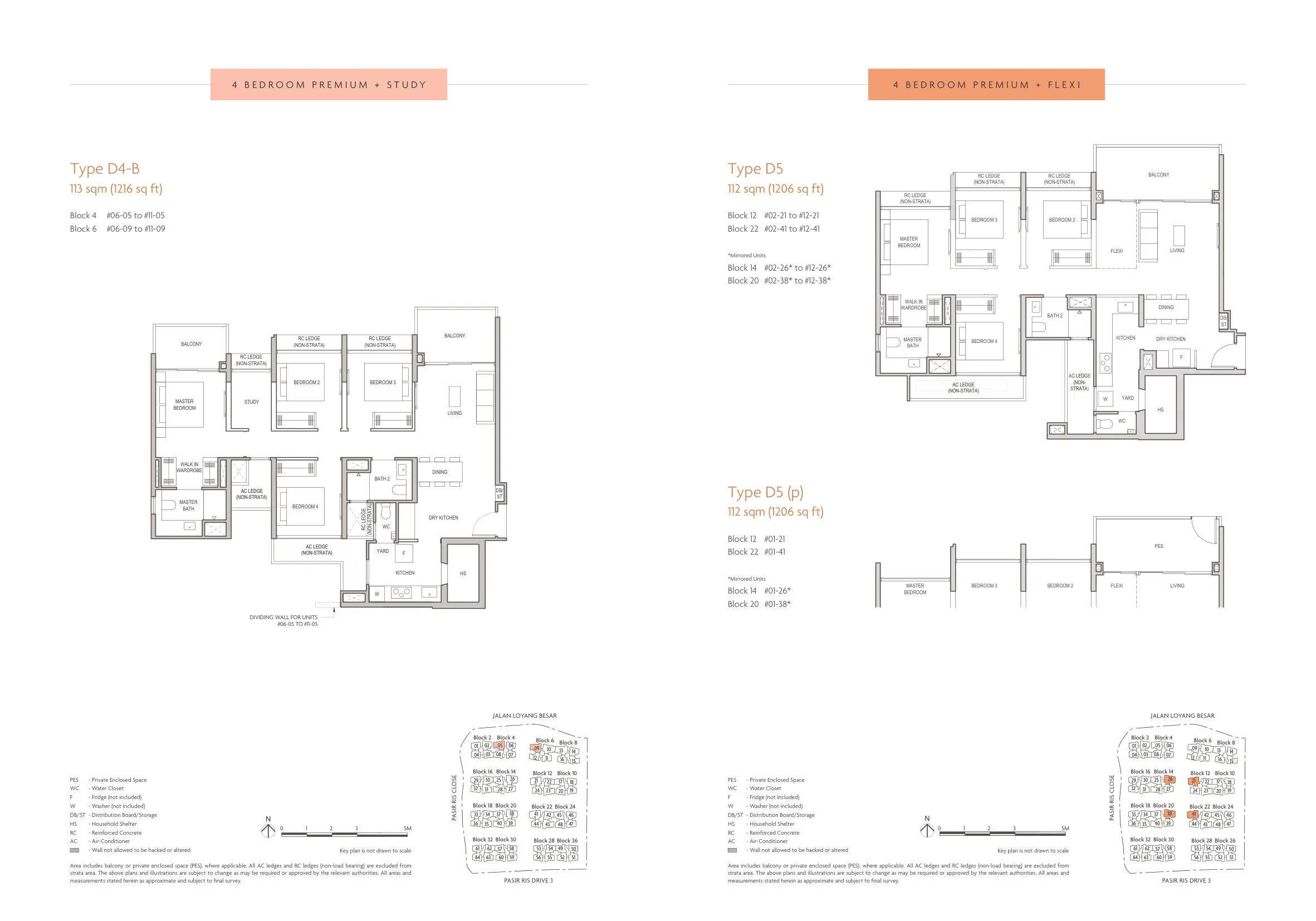 Coastal Cabana EC floor plan layout page 5 showing unit configuration at Jalan Loyang Besar, Pasir Ris District D18