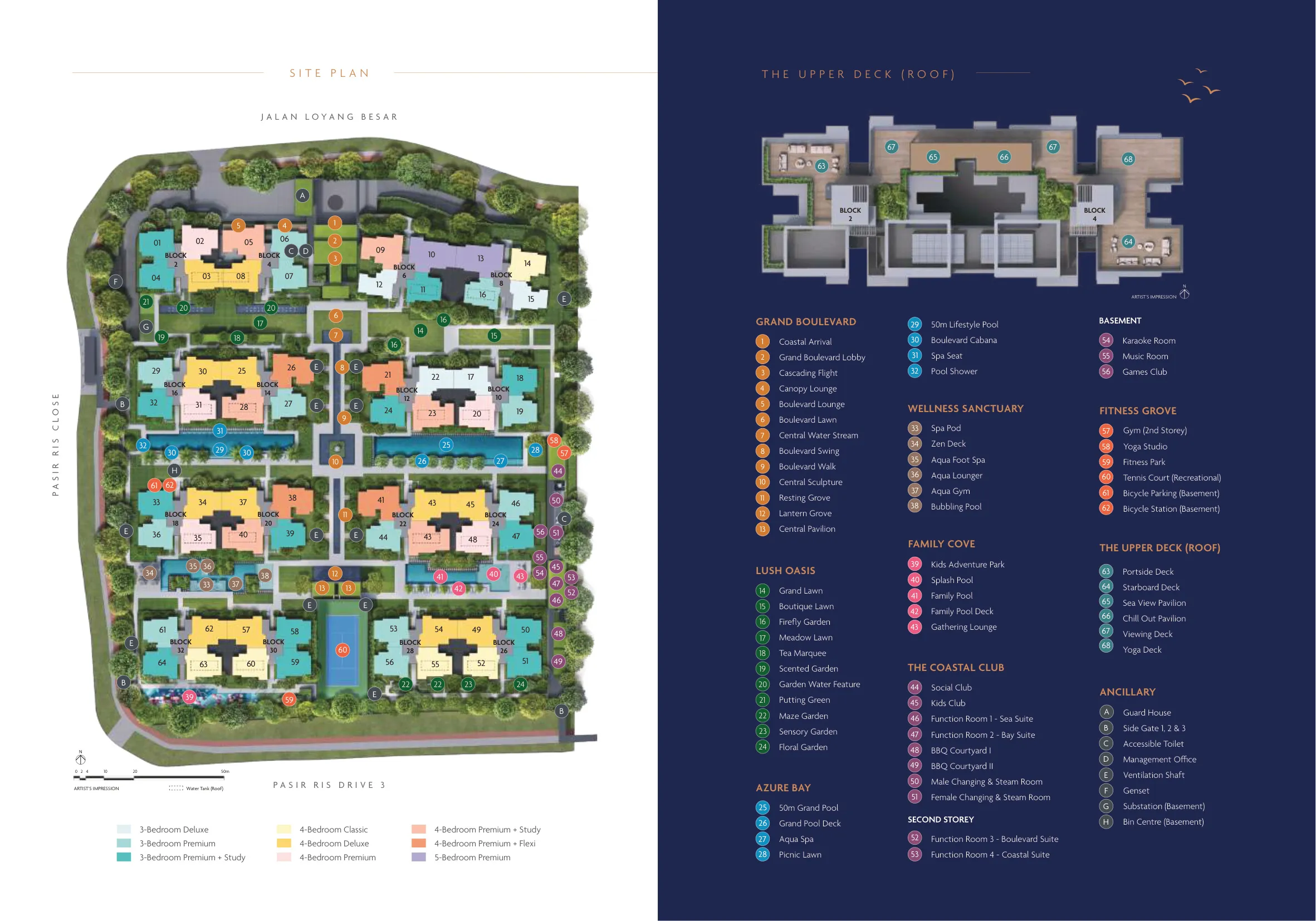 Coastal Cabana EC site plan showing block layout at Jalan Loyang Besar, Pasir Ris District D18