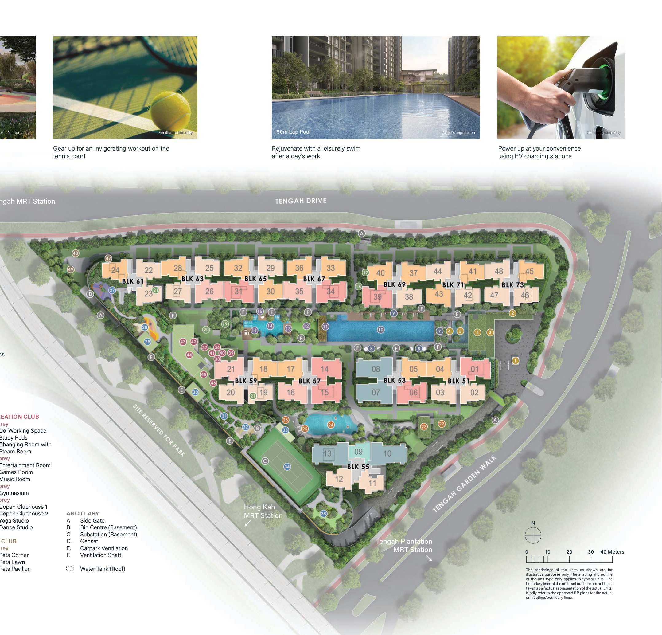 Copen Grand EC site plan showing block layout at Tengah Garden Walk District D24